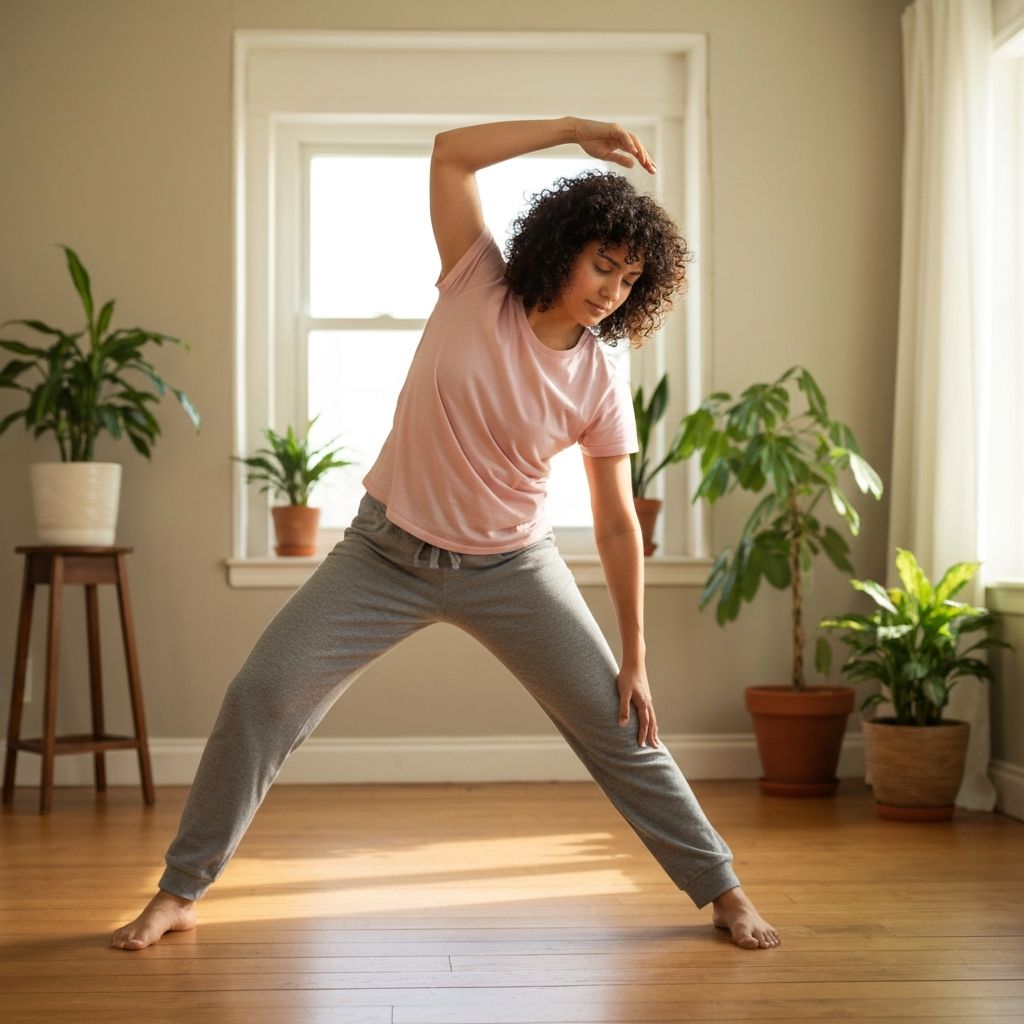 Person performing gentle stretching