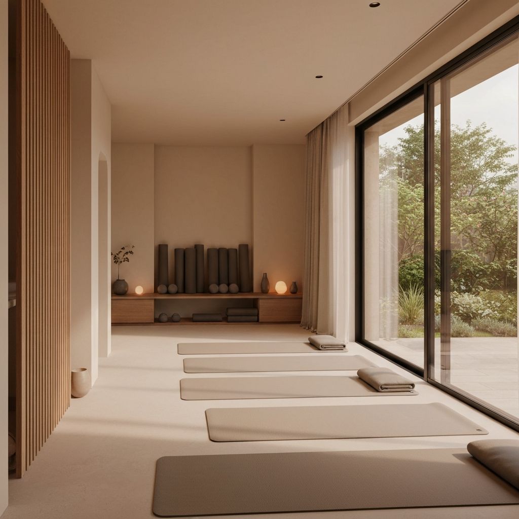 Person practising gentle stretching exercises at home